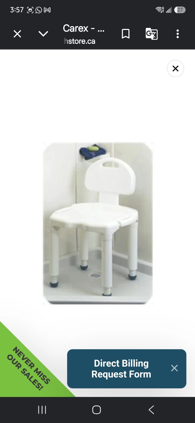 New Bath Chair
