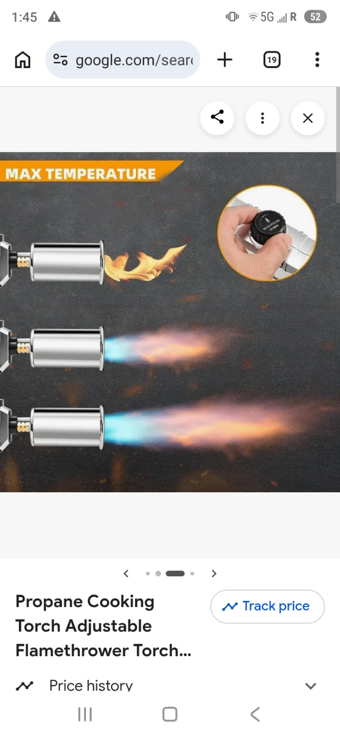 Flamethower-Adjustable Propane Cooking Torch - photo 2