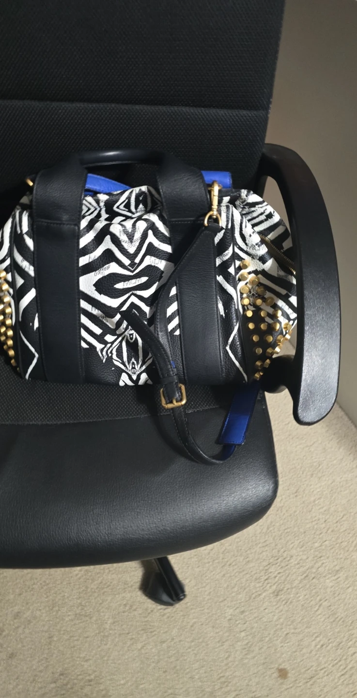 MCM Black and White Zebra Print Satchel - photo 2