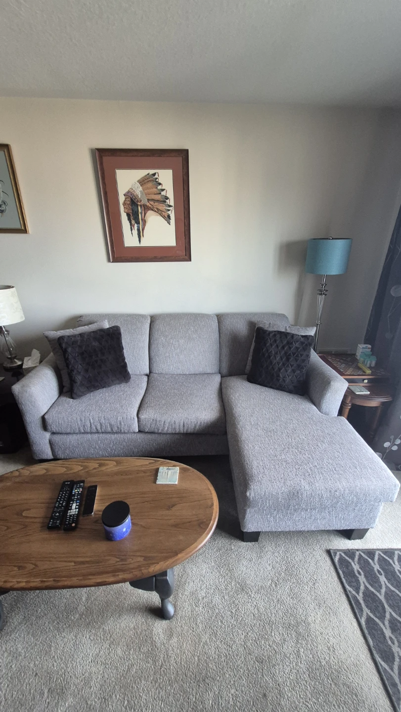 Grey Reversible Sectional Sofa 🏈