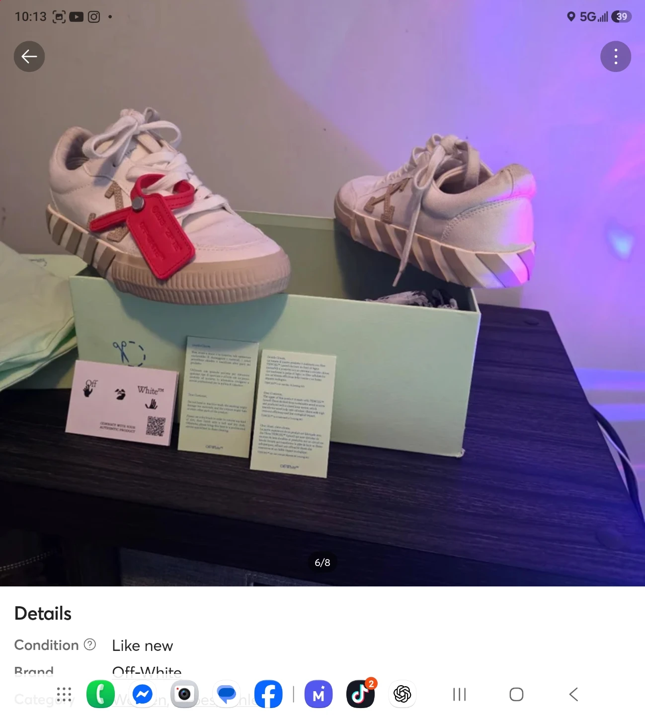 Off-White Vulcanized Low-Top Sneakers - photo 2
