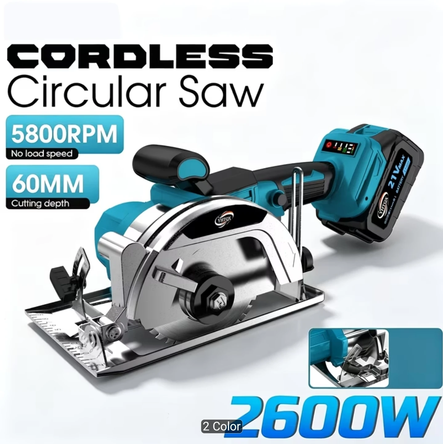YHTOX 21V Cordless Circular Saw - photo 2