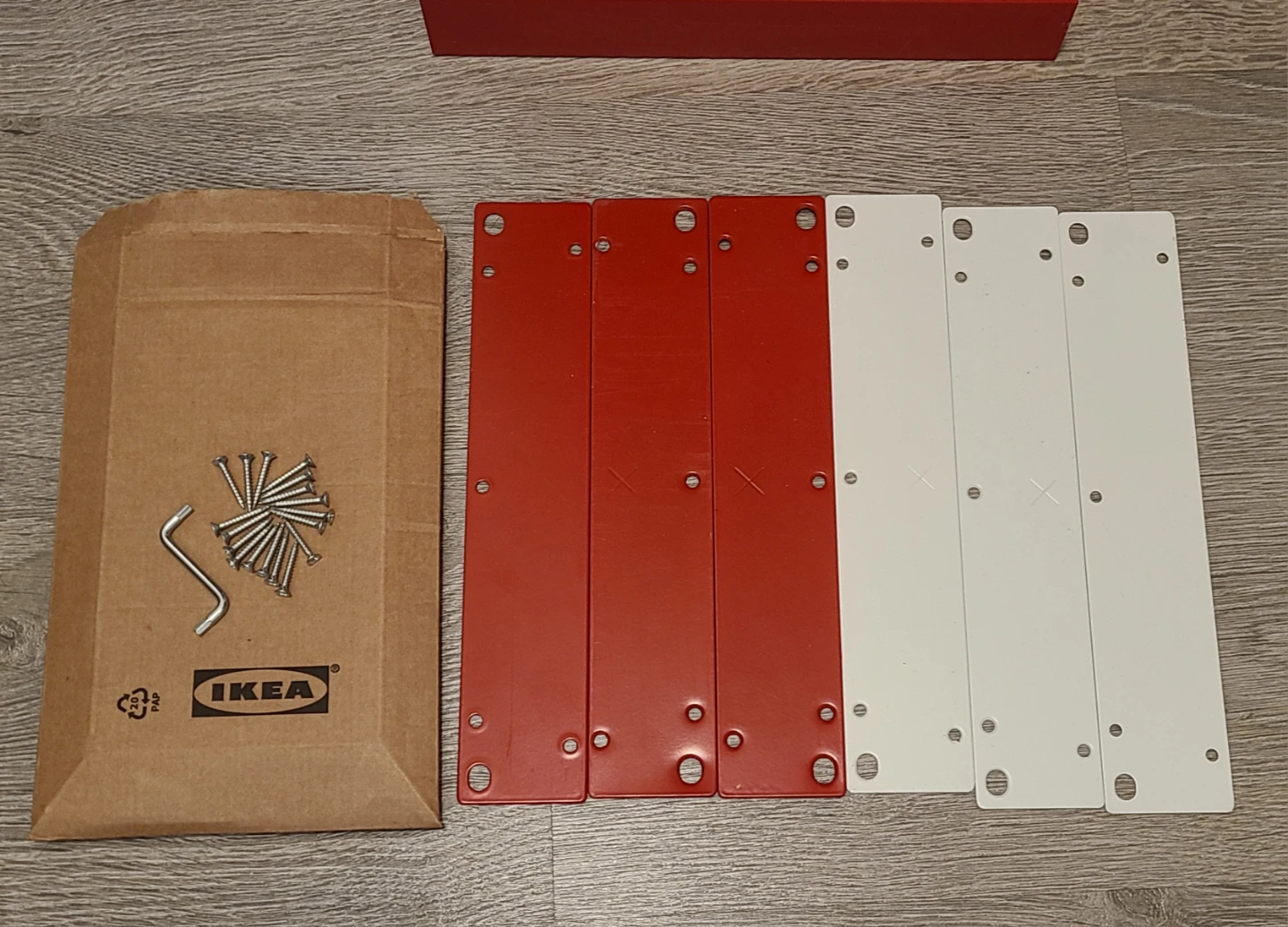 IKEA Red Lack Wall Shelving Unit - photo 3