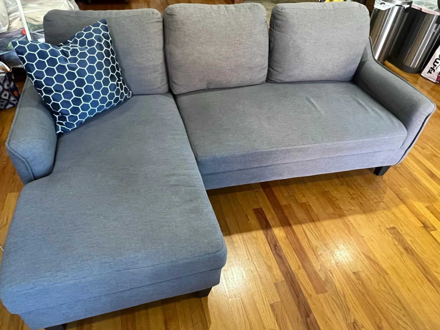 Gray L-Shaped Sectional Sofa