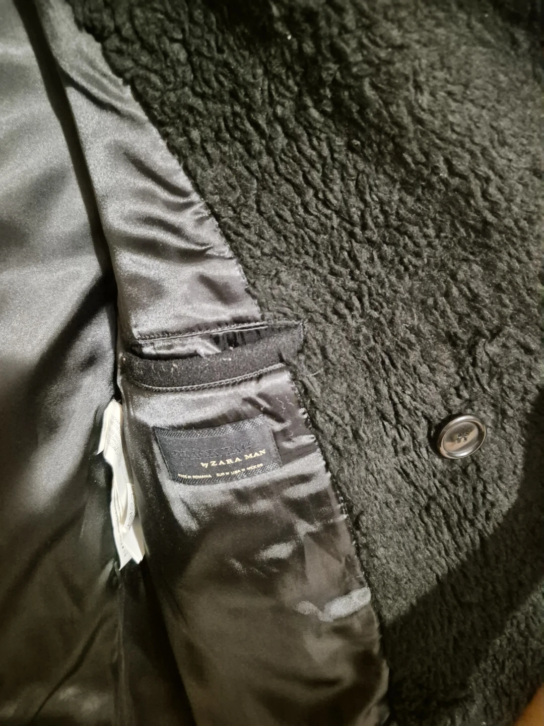 Zara Man Black Tag Wool Blend Coat Size M - photo 3