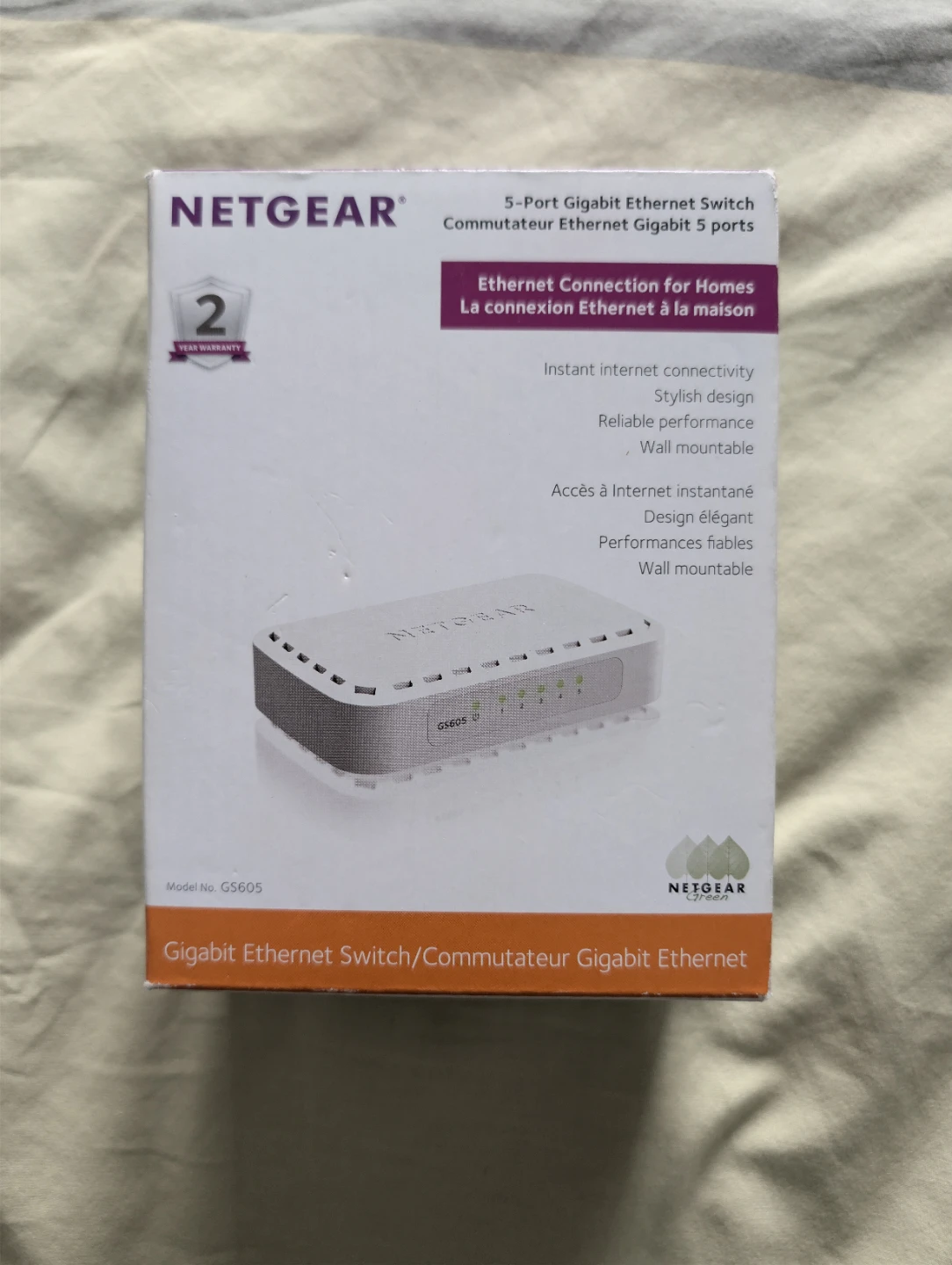 Netgear 5-Port Gigabit Ethernet Switch GS605