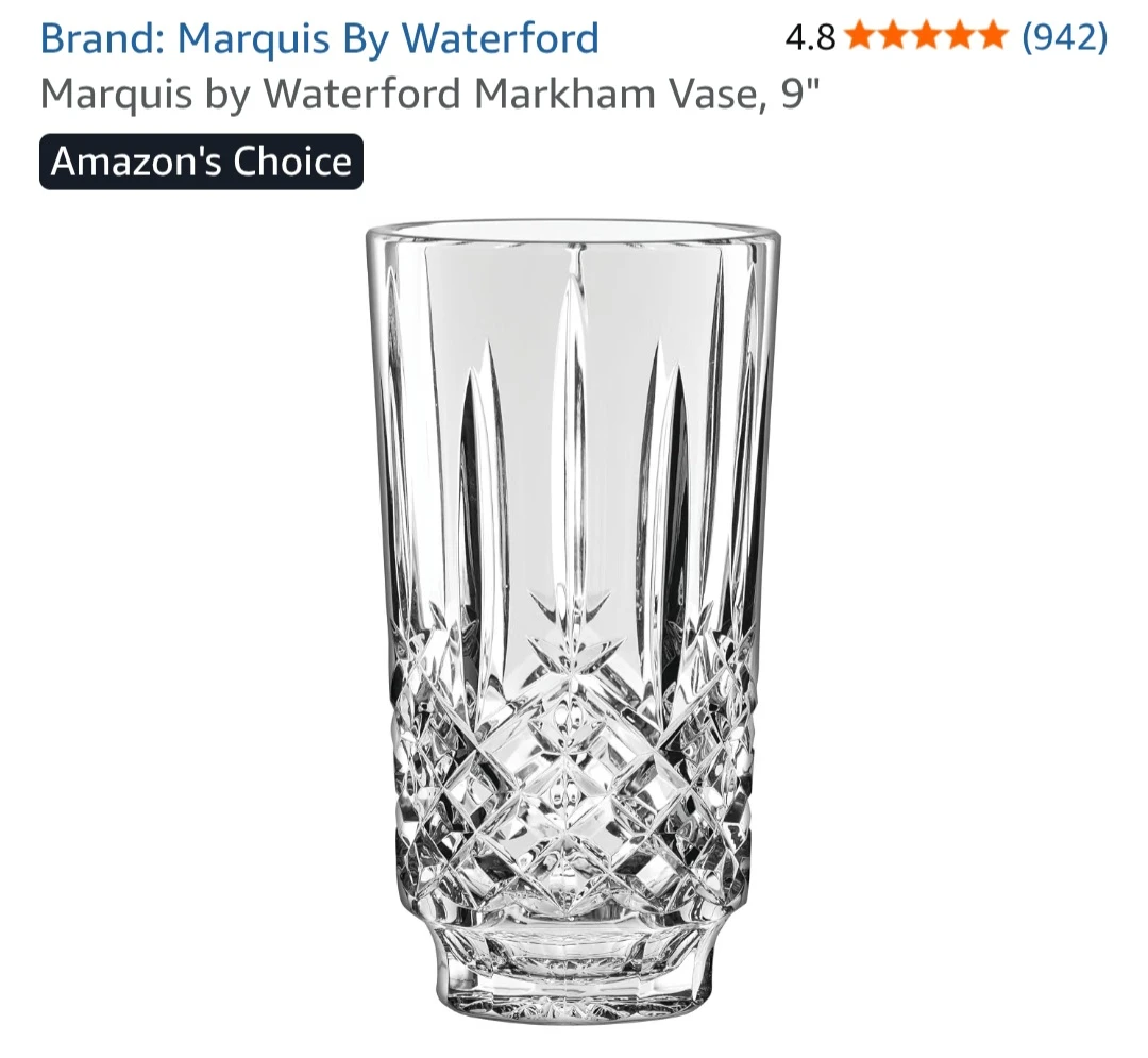 Waterford Markham Vase 9 inch
