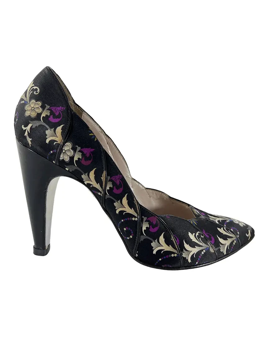 Emilio Pucci Floral Damask Pointed Toe Pumps - Size 36