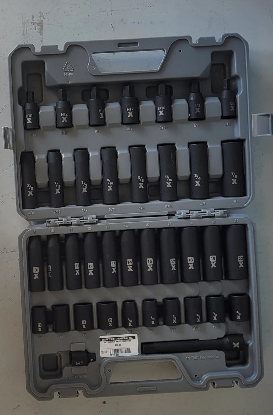 1/2" Drive 38Pc Maximum Impact Socket Set (32791891)
