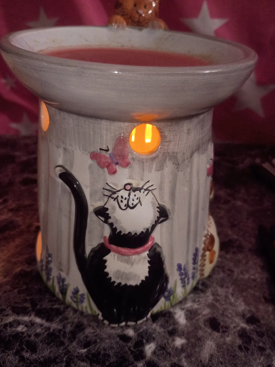 Ceramic Cat Themed Wax Warmer