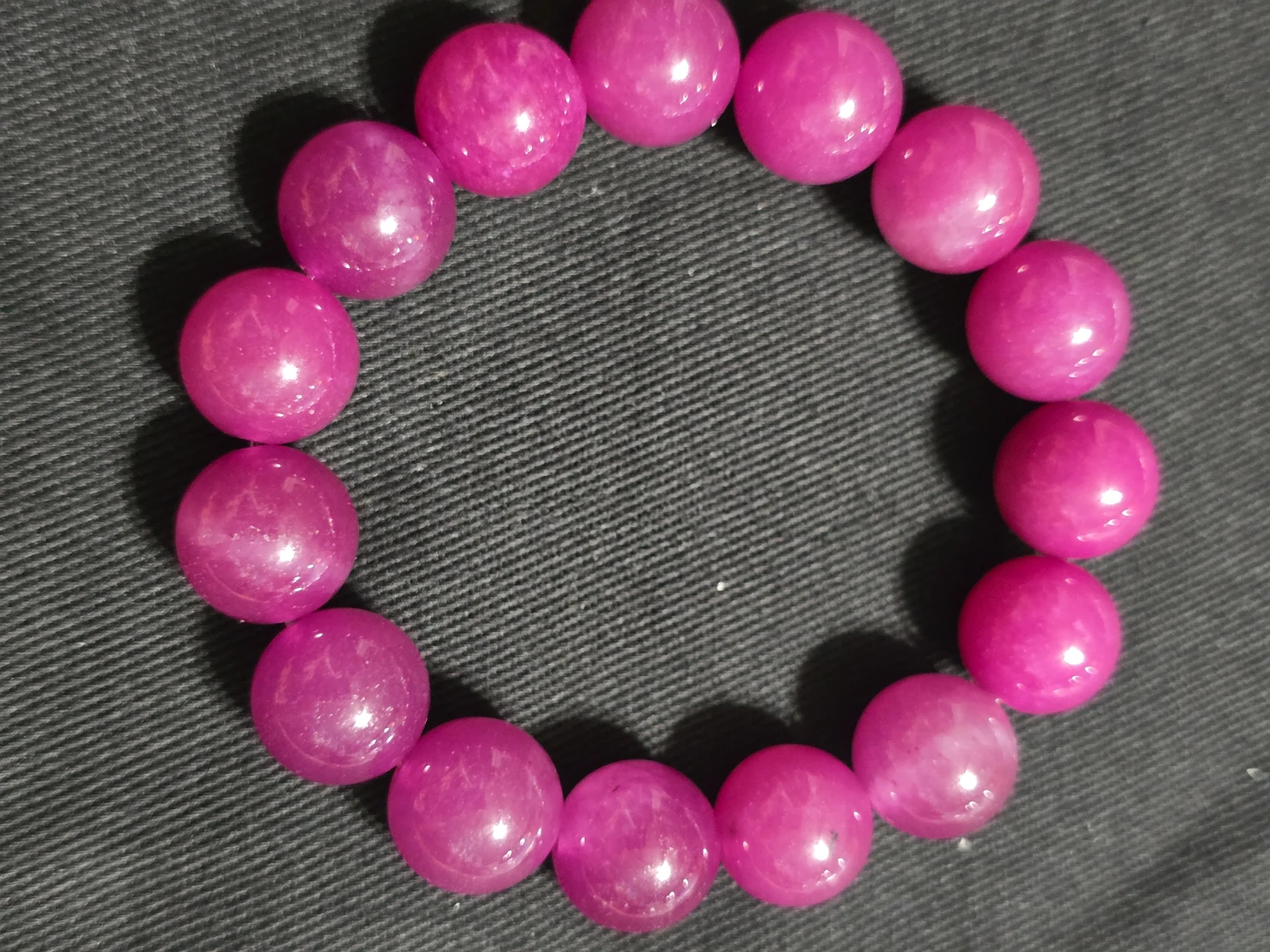 Hot Pink Bead Bracelet