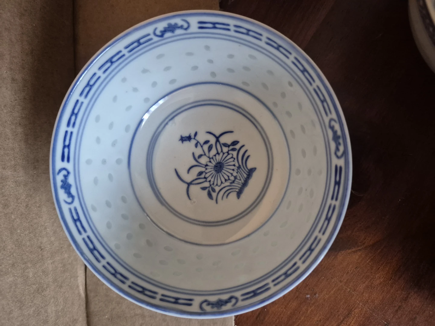 Blue and White Porcelain Rice Bowls and Spoons - photo 5