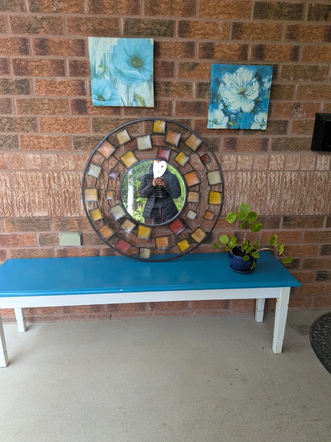 Decorative Round Metal Mirror - photo 2