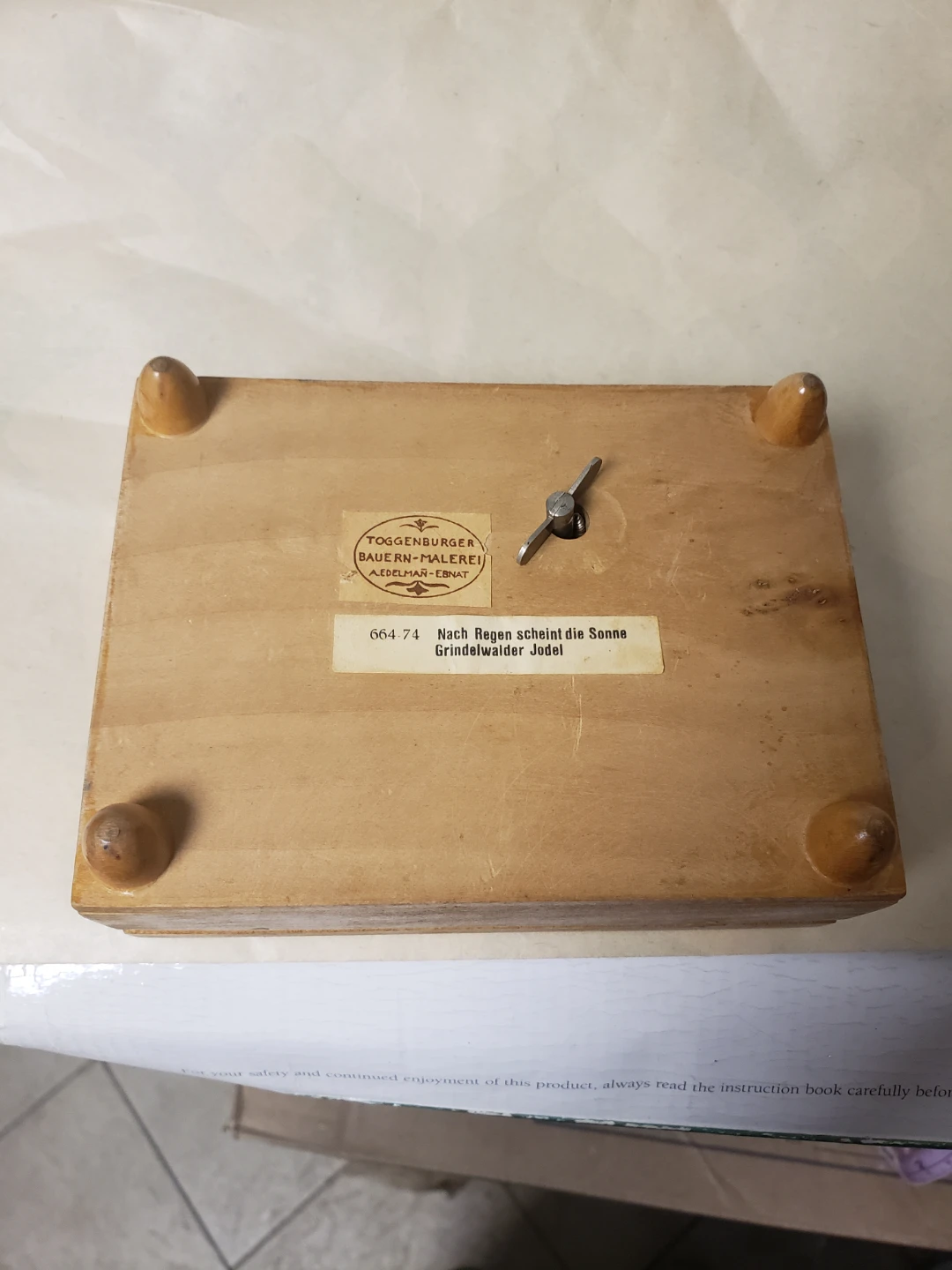Swiss Wooden Music Box.  Not working - photo 3