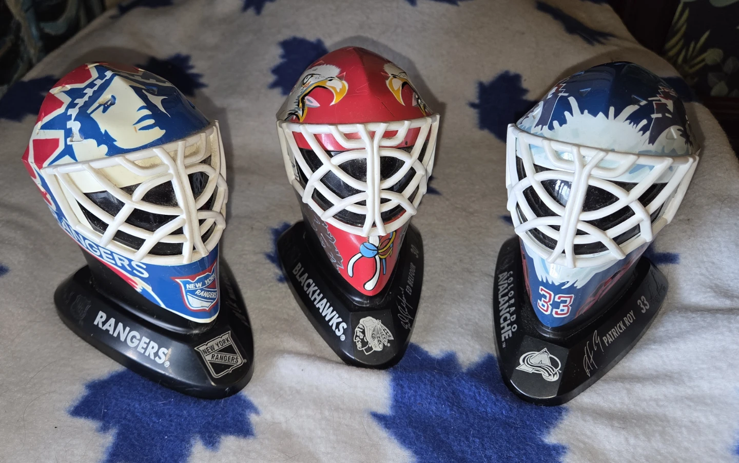 Set of 3 NHL Goalie Mask Miniatures