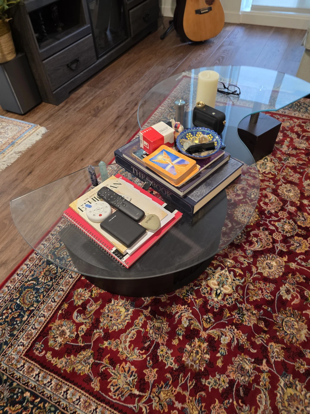 Modern S-Shaped Glass Coffee Table - photo 2
