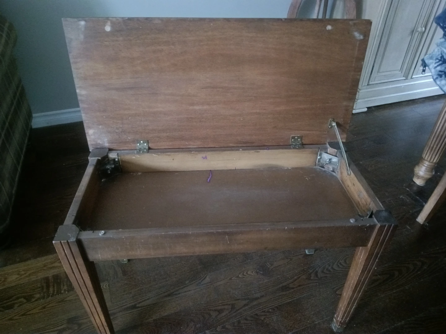 🏈Vintage Wooden Piano Bench - photo 3