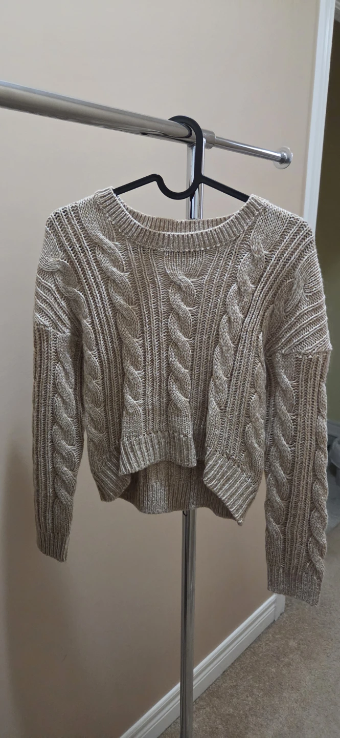 Urban Kids Tan Cable Knit Sweater