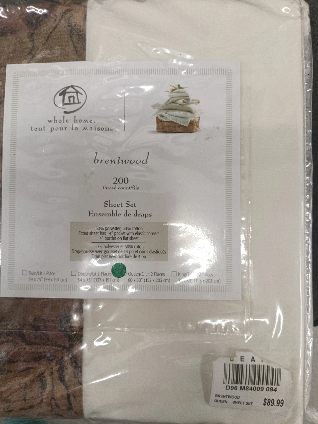 Whole Home Brentwood Queen Sheet Set - photo 2
