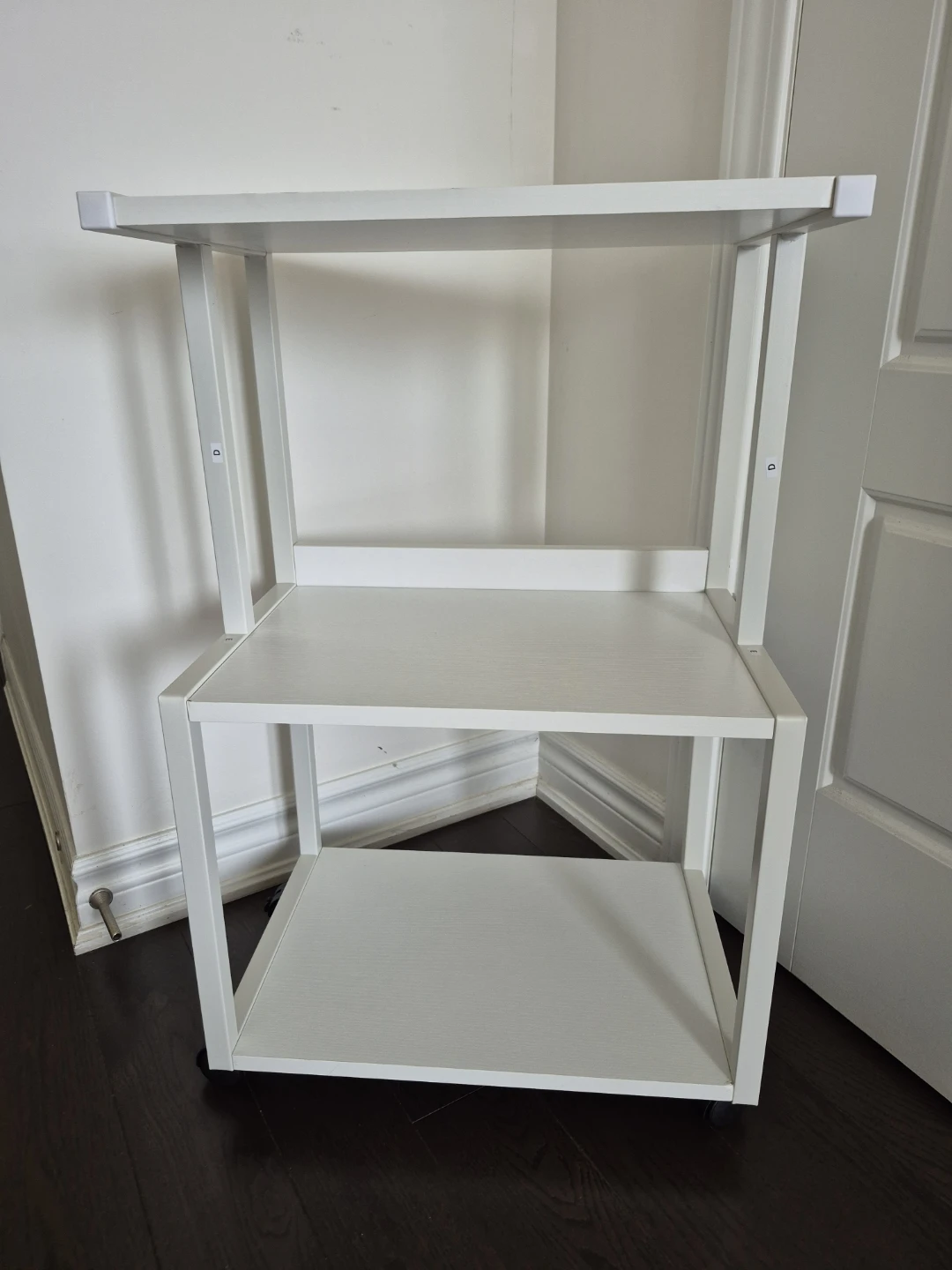 White 3-Tier Rolling Utility Stand - photo 2