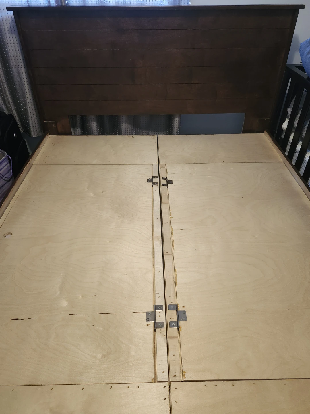 Wooden Platform Bed Frame with Storage - photo 3