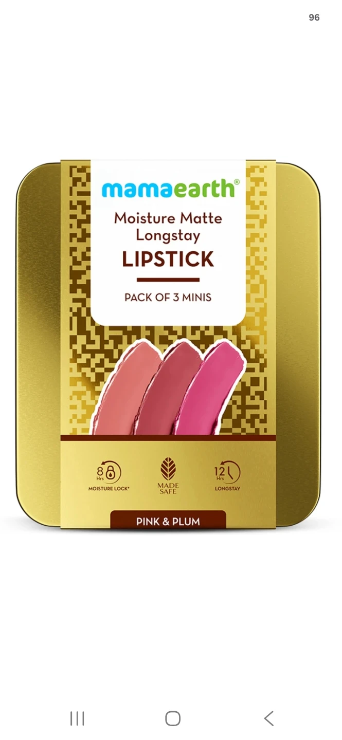 Mamaearth Moisture Matte Lipstick Minis - Pack of 3