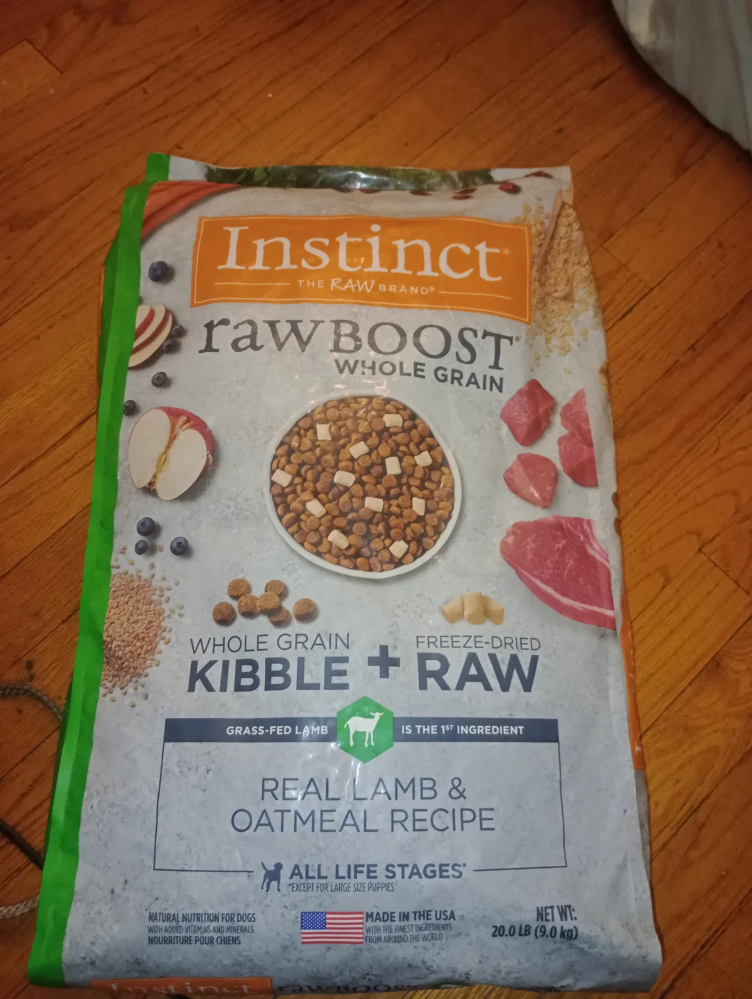 Instinct Raw Boost Real Lamb & Oatmeal Dog Food 20lb