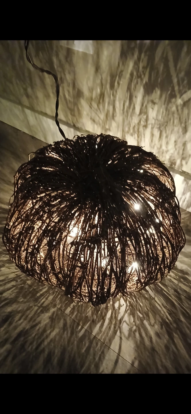Lighted Twig Pumpkin Decoration