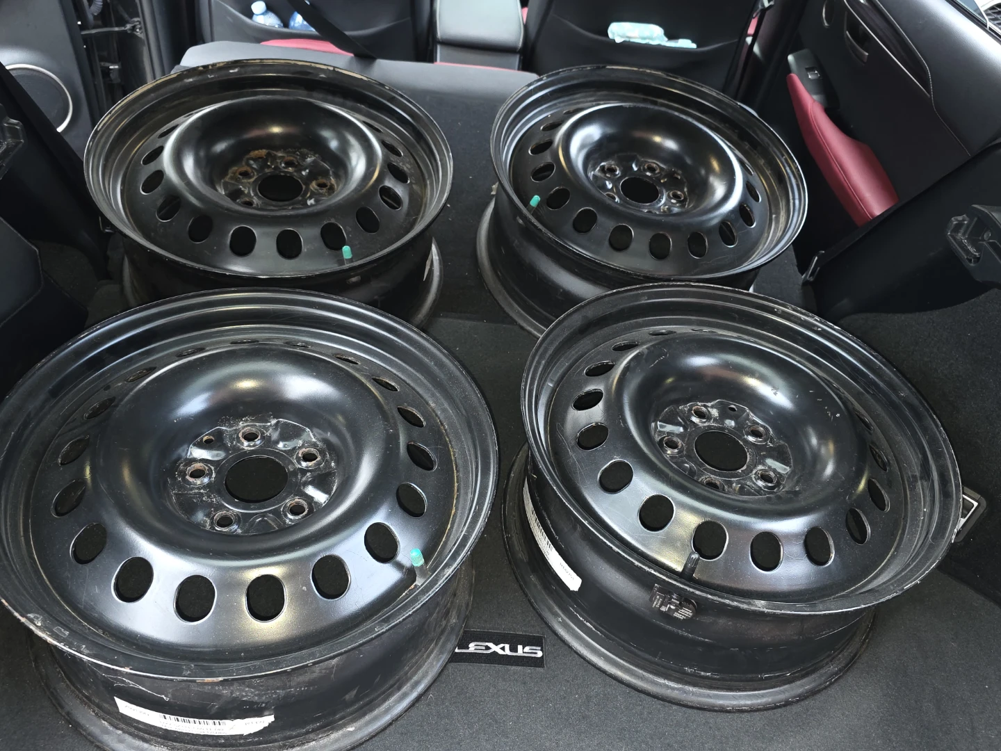 Set of 4 Black Steel Rims