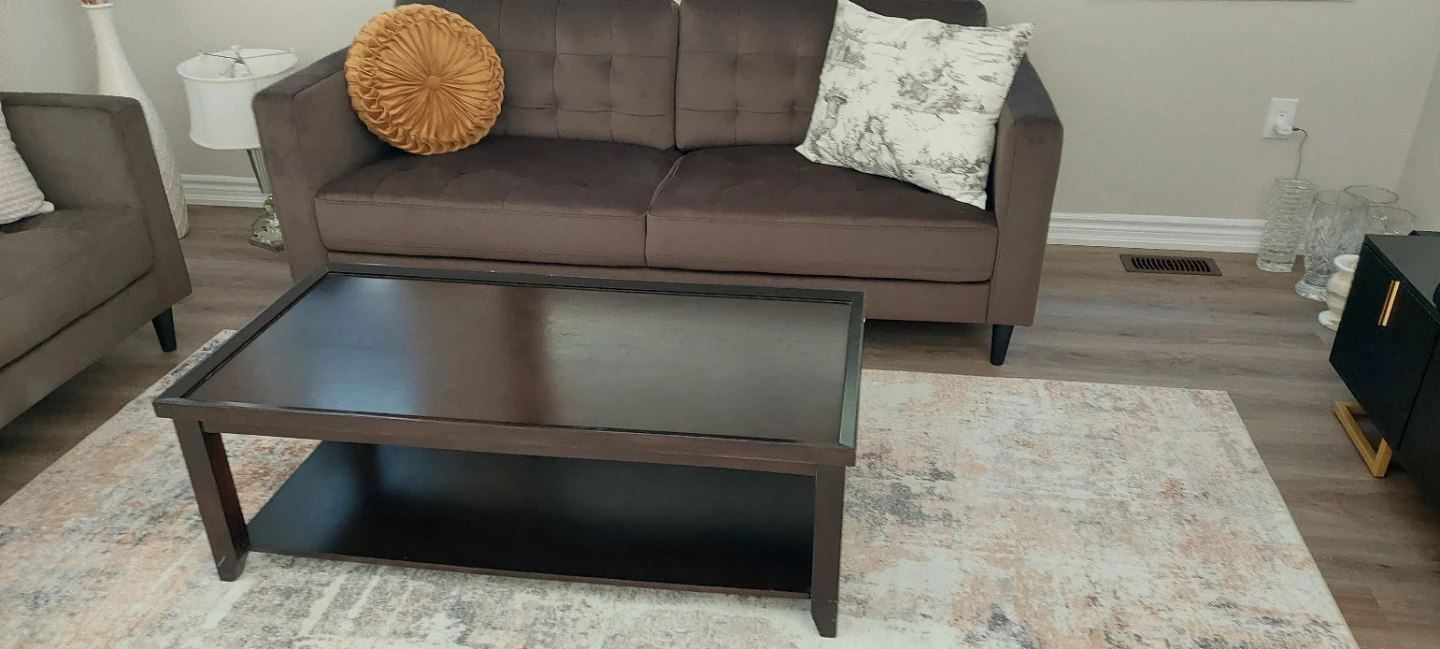 Dark Brown Wooden Coffee Table