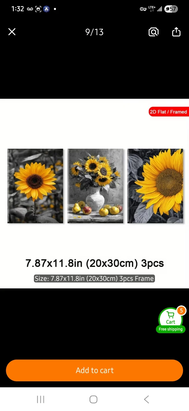 NEW Sunflower Framed Canvas Art Set (3 Pieces) 🌻 - photo 4