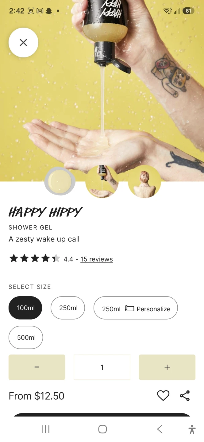Lush Happy Hippy Shower Gel 100ml