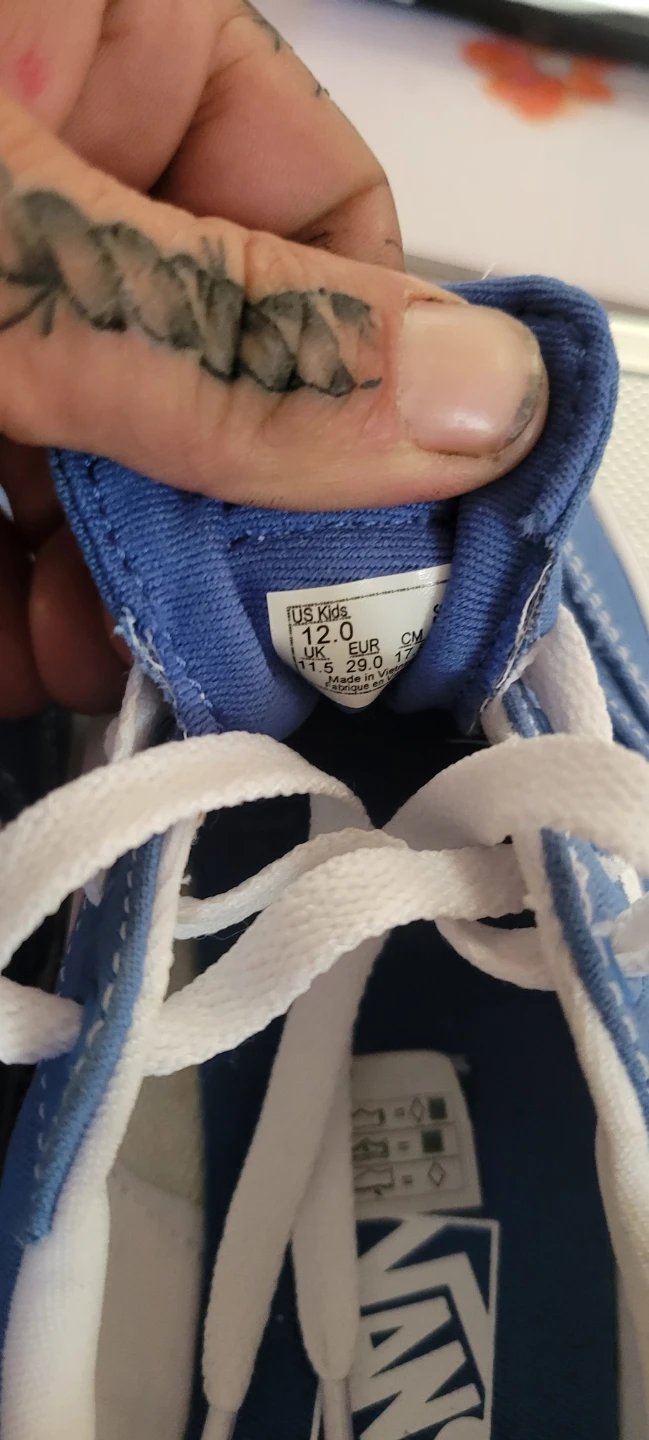Vans Kids Blue Shoes Size 12.0 kids - photo 2