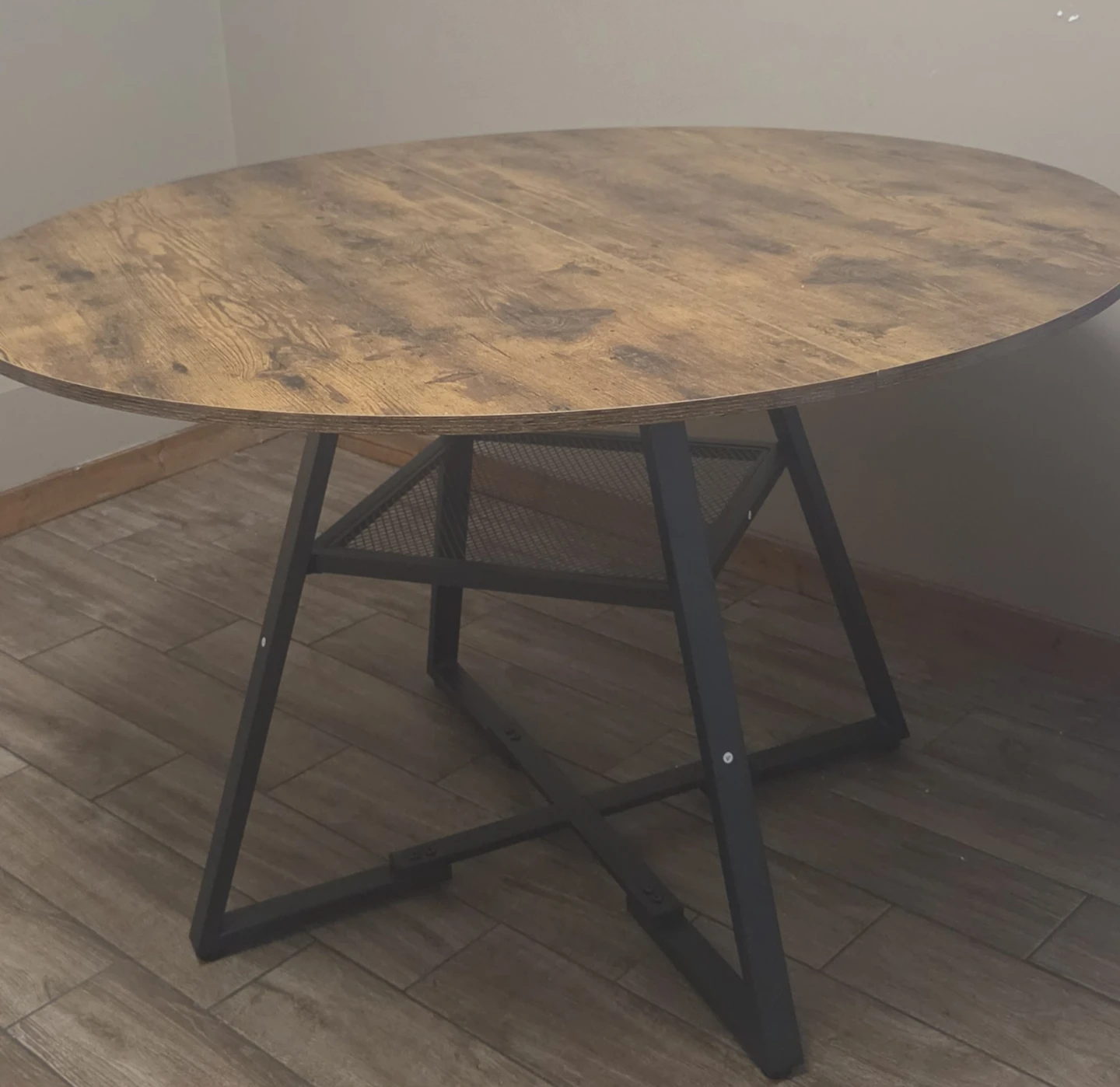 Round Industrial Style Dining Table - photo 2
