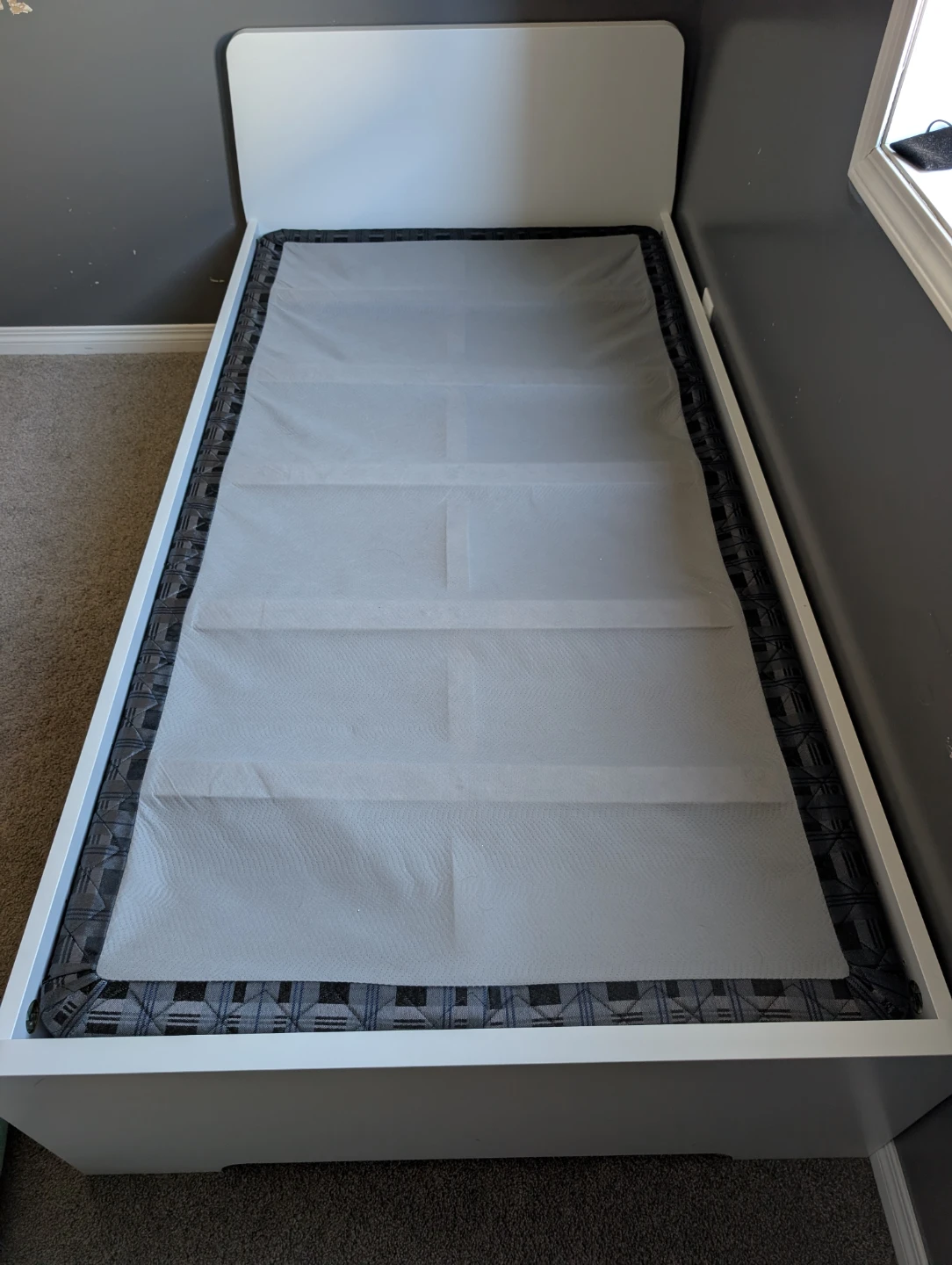 Ikea White Single Bed Frame - photo 2