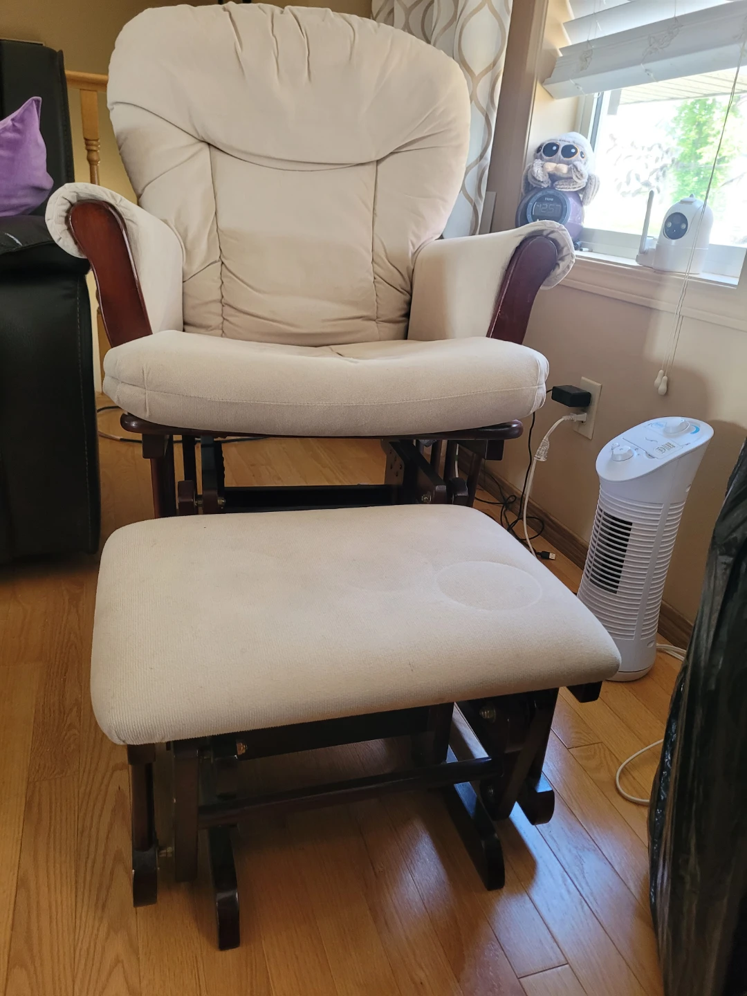 Glider Rocker Chair with Ottoman
