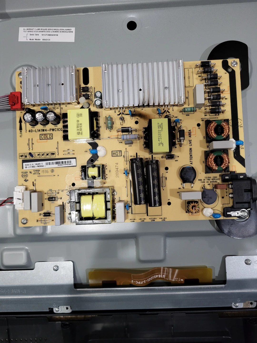 65 inch TCL TV, Unfortunately not working , see details below - photo 4