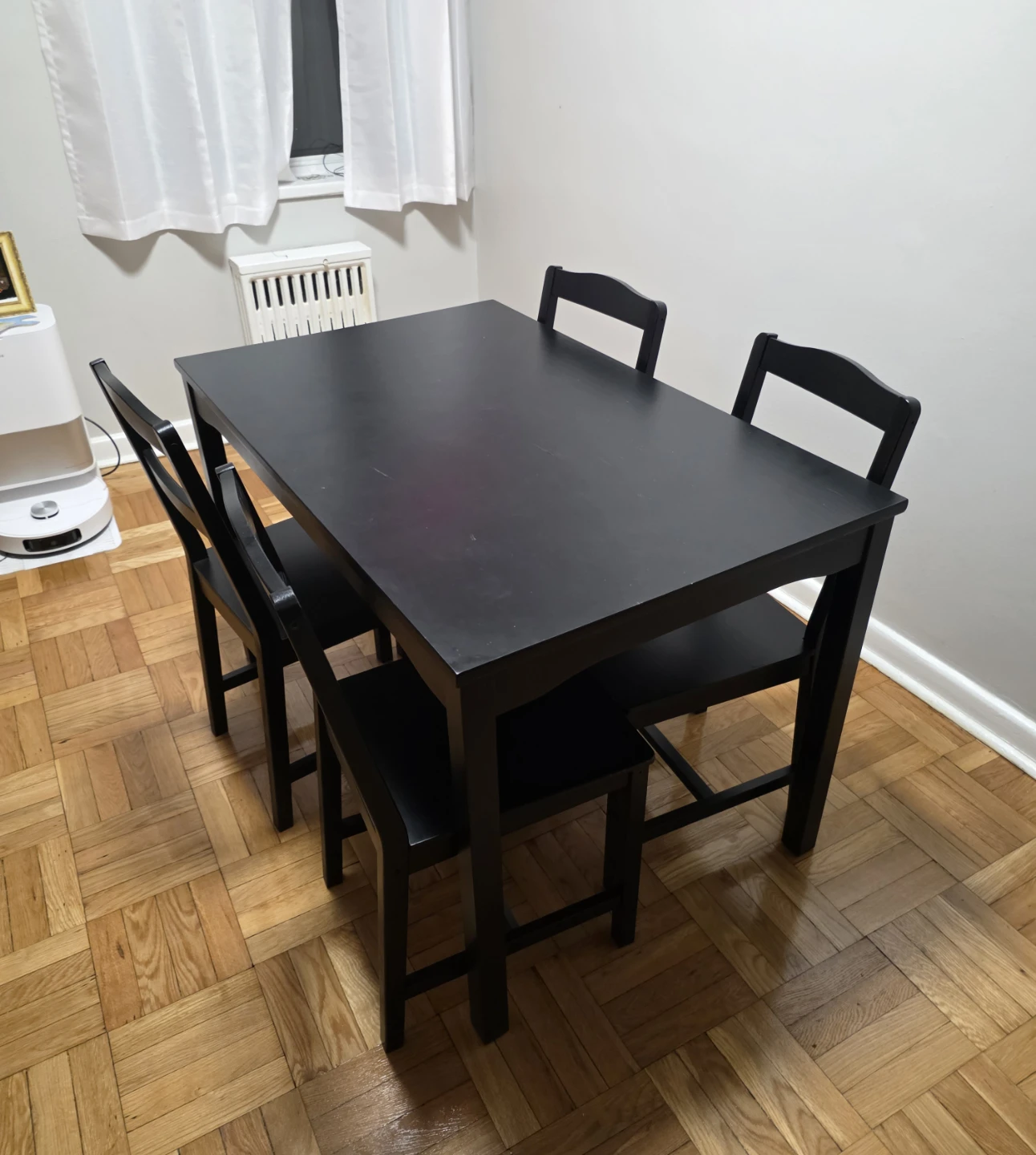 IKEA Black Dining Table and 4 Chairs - photo 2