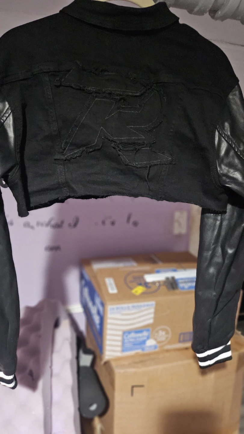 Smoke Rise RED Moto Cropped Jacket - photo 3