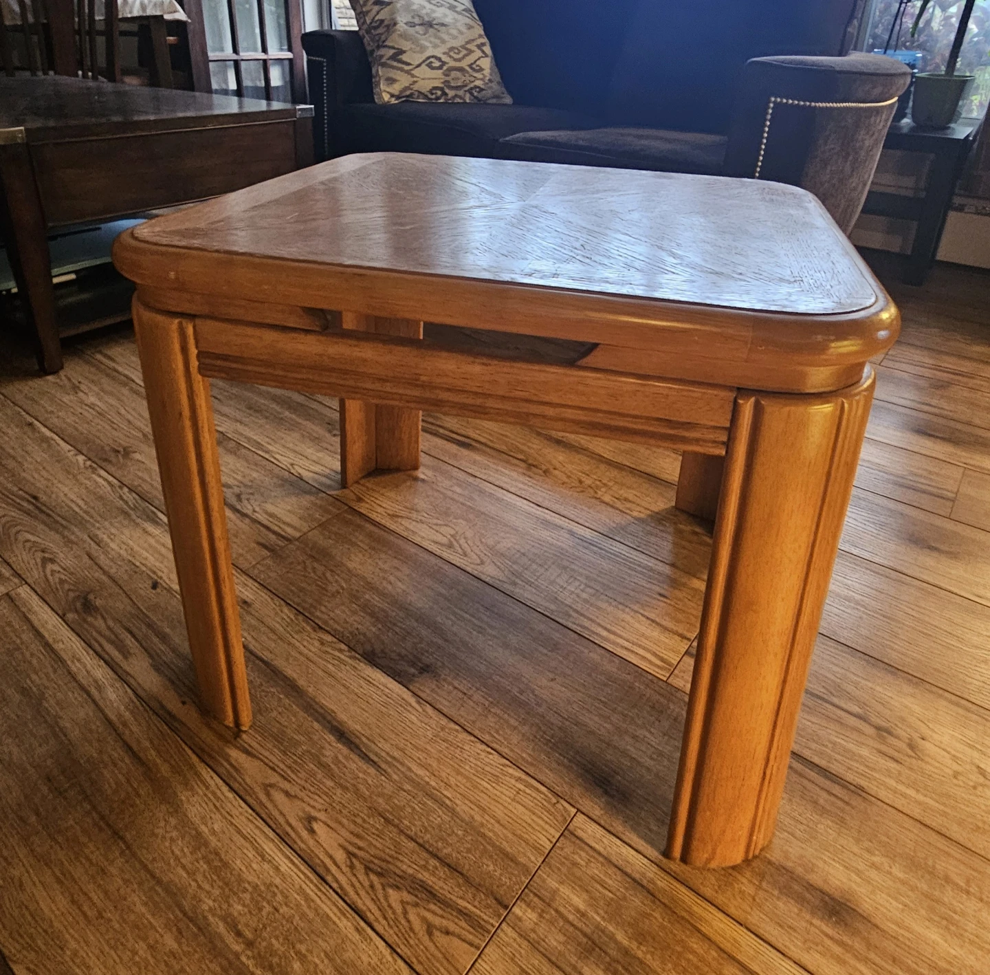Oak Finish Side Table
