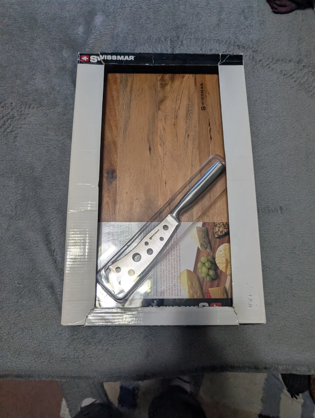 Swissmar Acacia Wood Cheese Board and Knife Set