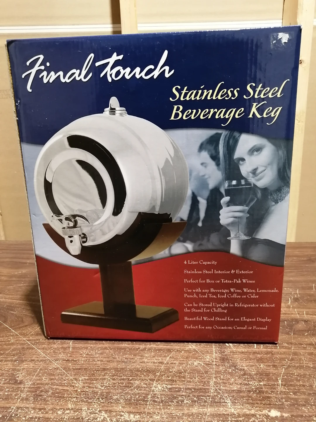 Final Touch 4 Liter Stainless Steel Beverage Keg