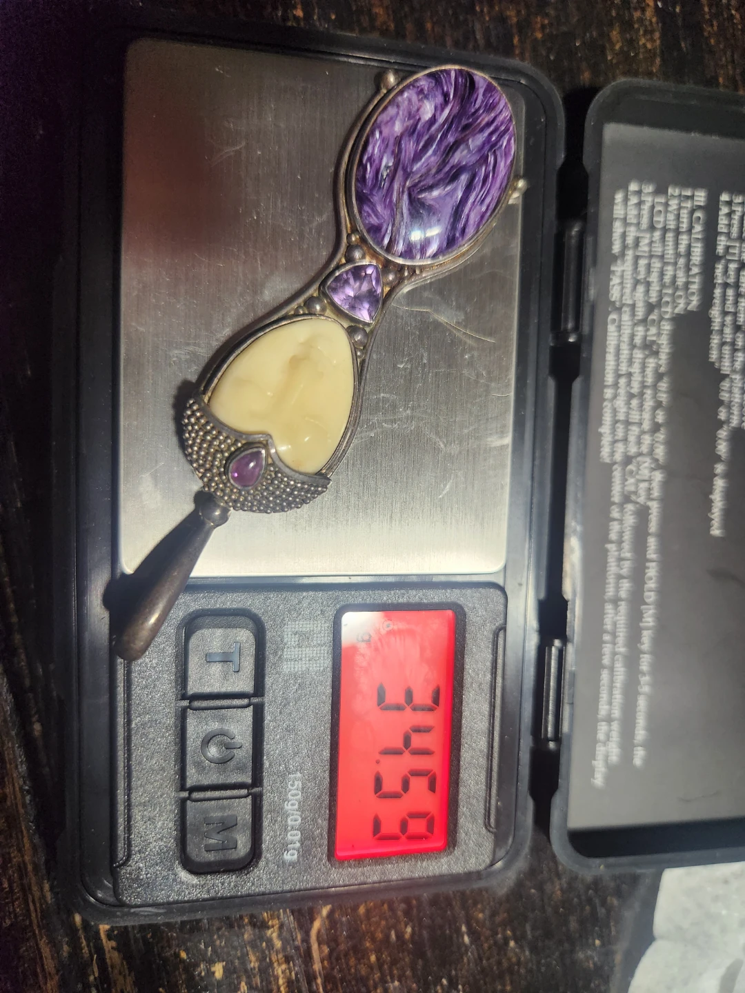 Sajen 925 Sterling Silver Charoite & Face Pendant - photo 5