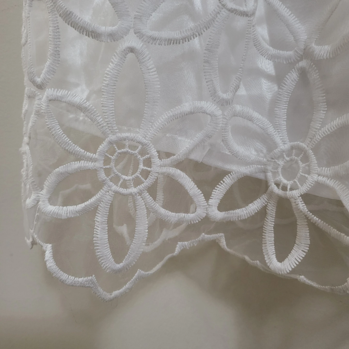 White Floral Lace Dress (Women's Size M) - Like New - photo 3
