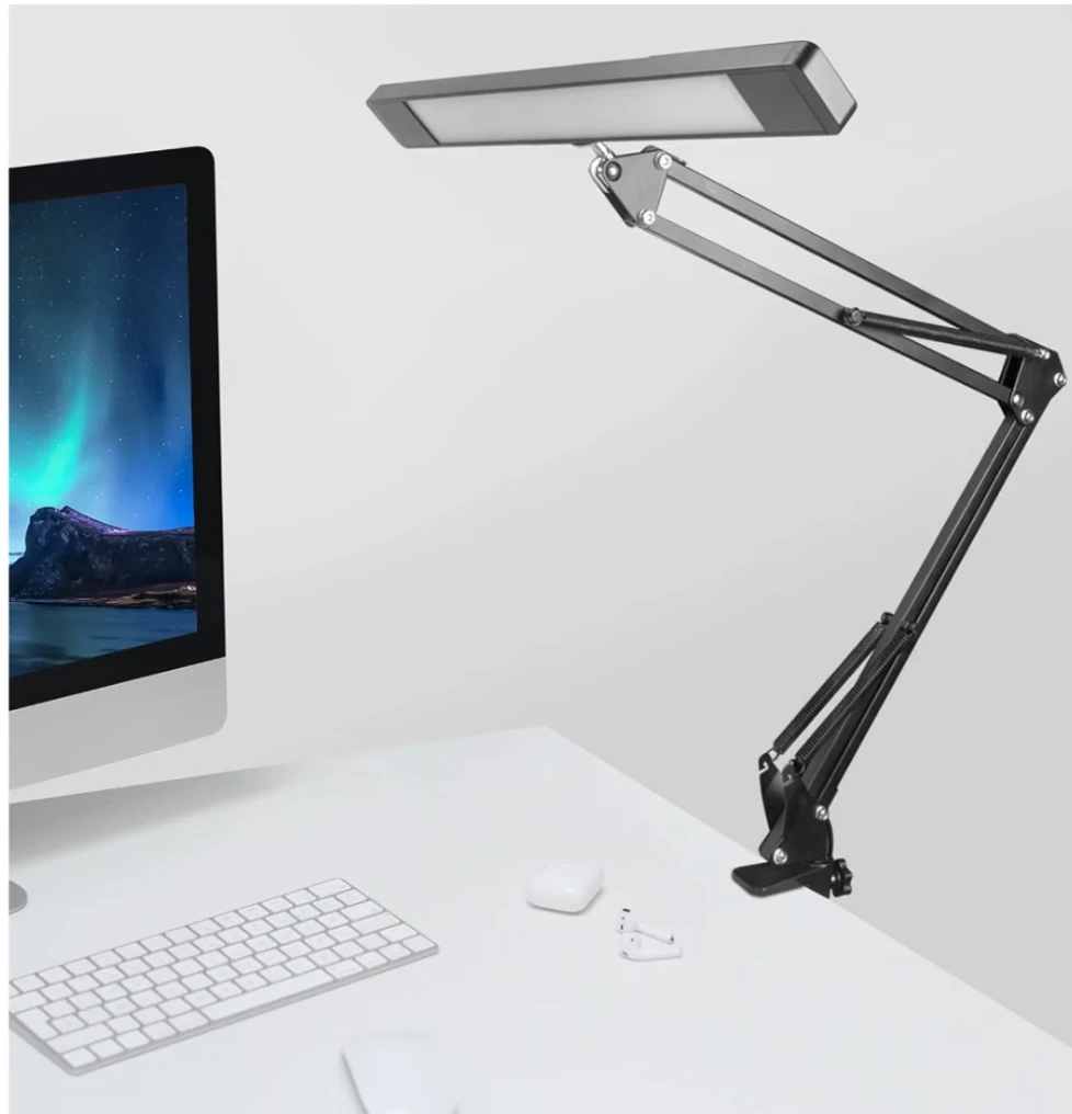 Black Swing Arm Desk Lamp