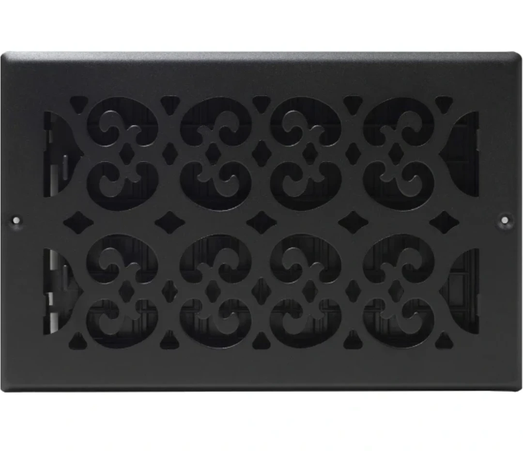 Black Decorative Floor Register