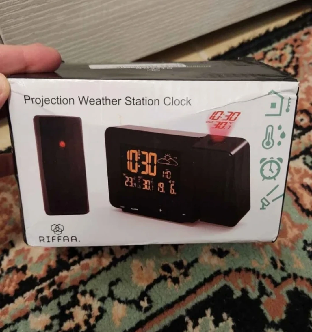 New  Projection Weather Station Clock