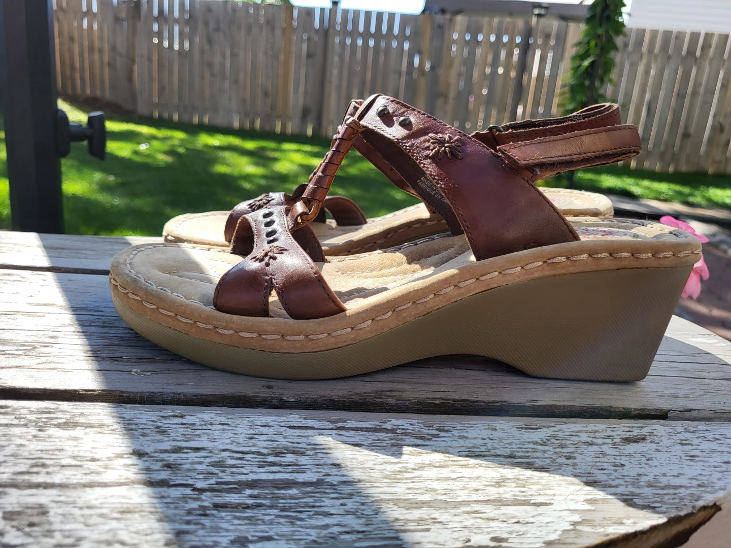 Earth Spirit - leather wedge sandals 🏈 - photo 3