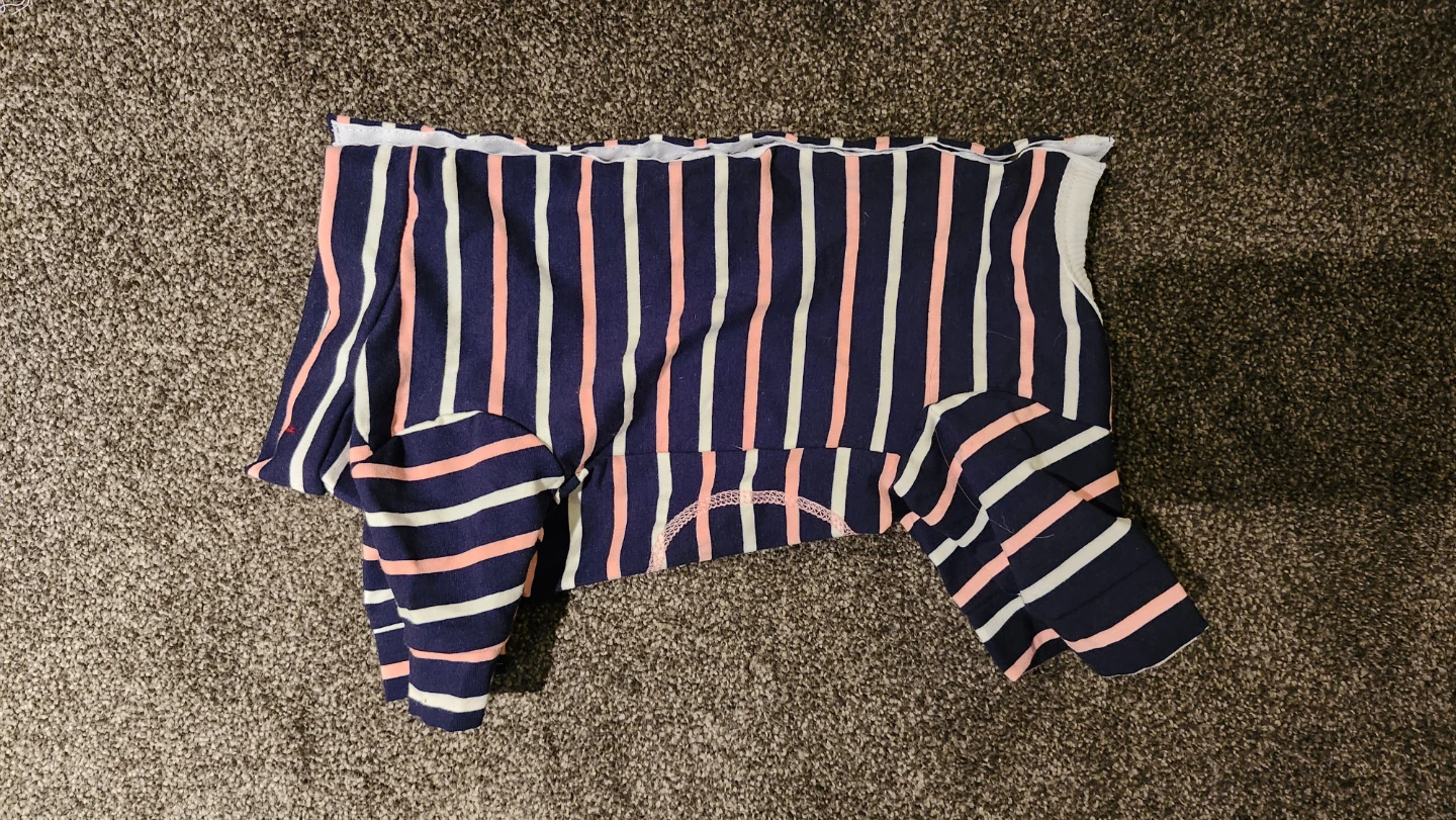 Striped Dog Shirt Size Medium