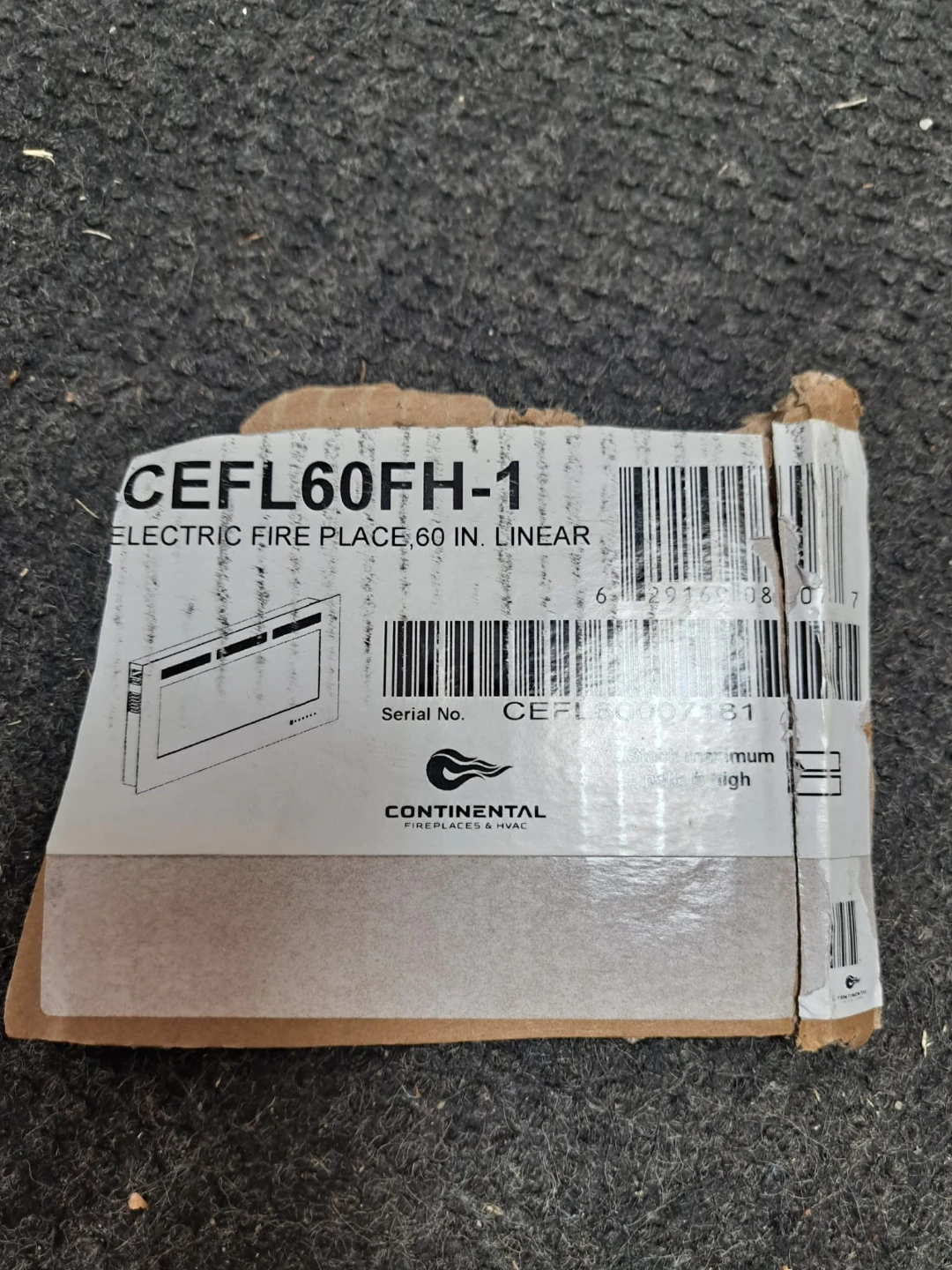 Continental CEFL60FH-1 Electric Fireplace - photo 2